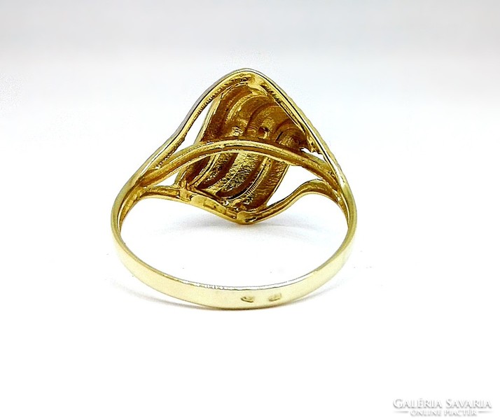 Kő nélküli sárga-fehér arany gyűrű (ZAL-Au65465)