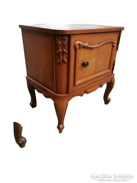 A pair of neo-baroque large bedside cabinets