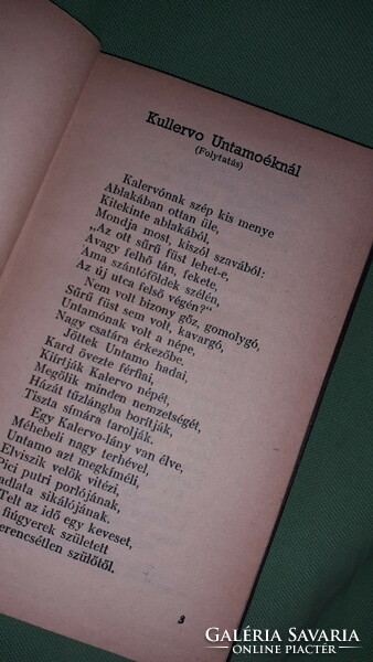 1940. Vikár Béla:KALEVALA III. finn népi hősi eposz könyv a képek szerint LAFONTAINE