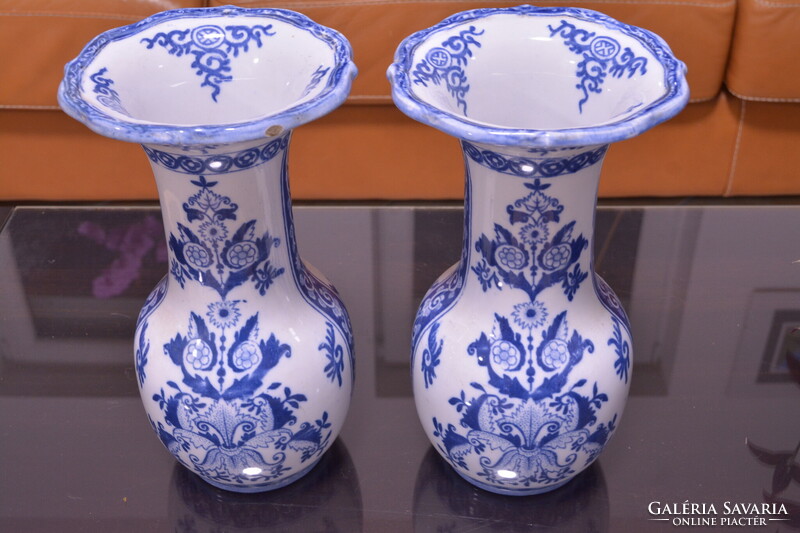 Dutch vase trio by Petrus regout ~1880