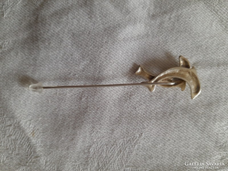 Pair of 925 silver dolphins, brooch!