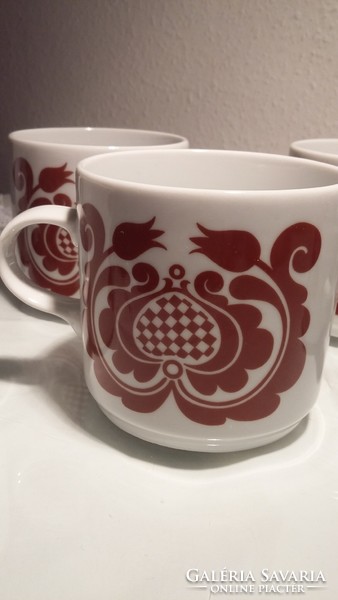 Alföldi porcelain mug, cup, brown Hungarian, tulip, flawless, new
