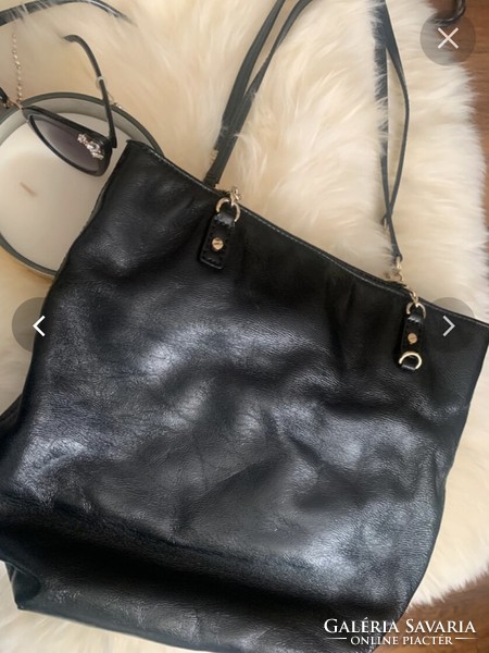 Michael kors black leather bag