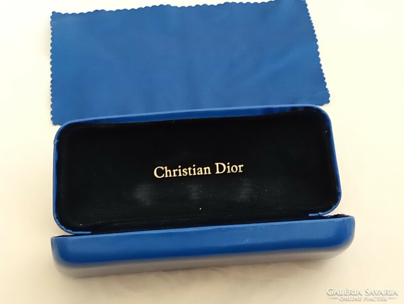 Napszemüveg szemüveg üres kemény tok és törlőkendő Christian Dior 16x6,5x4,5cm