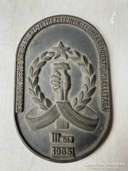 Socialist bronze plaque from 1965.