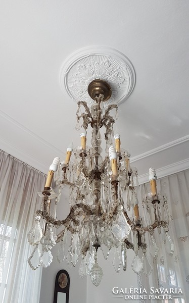Huge crystal chandelier from the 1900s works perfectly! Can be picked up in Budapest!