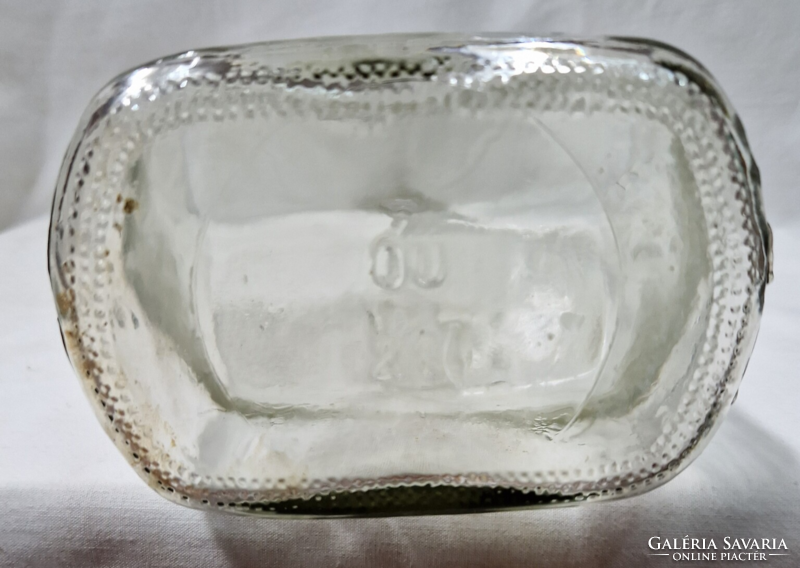 Régi vastag falú két literes dugós üveg alján " OU 2 L"  felirattal, tiszta, hibátlan állapotban