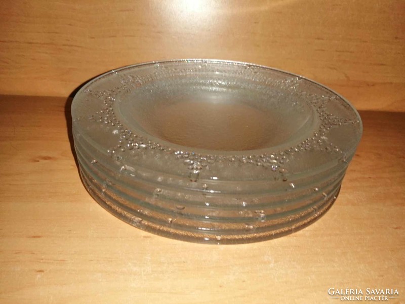 Retro glass small plate set 6 pcs in one - 18 cm (2p)