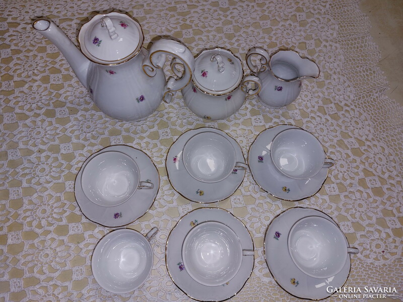 Zsolnay beautiful and popular floral coffee set for 6 people
