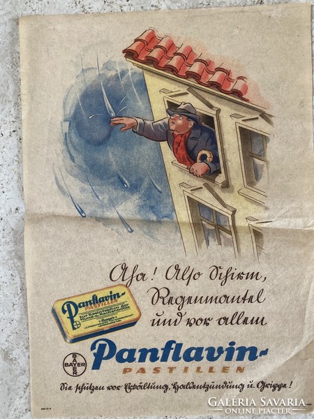 Bayer Oanflavin reklám plakát 1900-as evek eleje