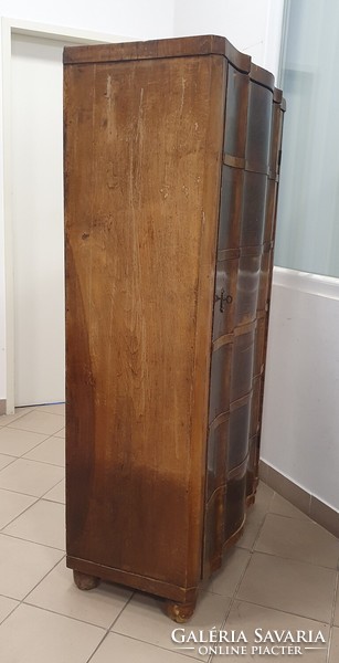 Antique Biedermeier six-drawer sideboard / dresser-imitation single-door cabinet with shelves