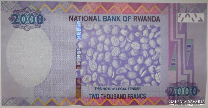 Ruanda 2000 francs 2014 UNC