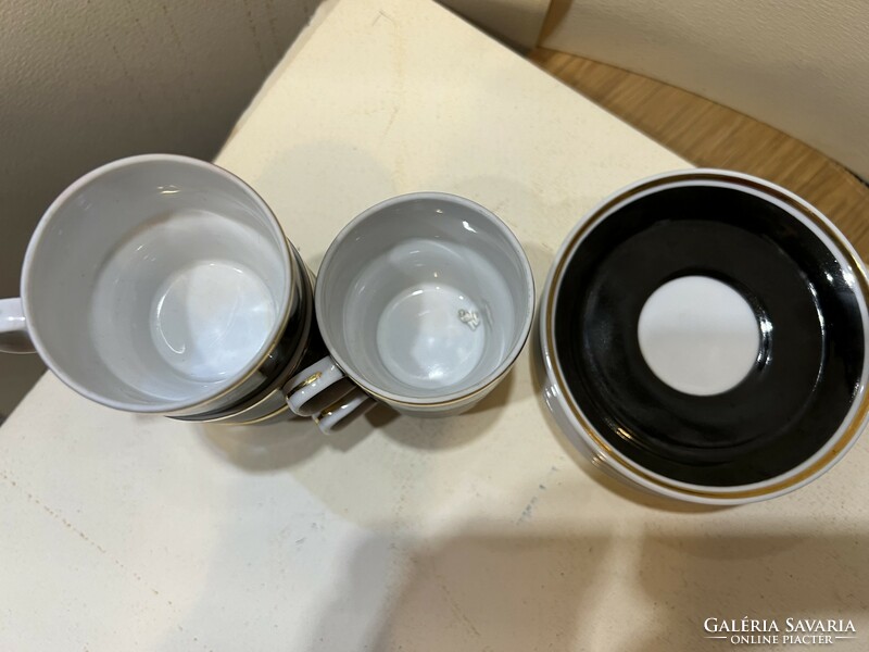 Hollóházi kávéskészlet porcelán, 5 személyes, 6 cm-es.4593