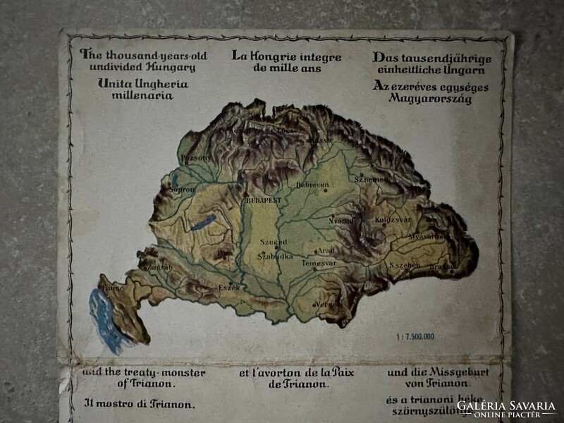 Hungarian irredenta, map of Trianon; release of Urmánczy action