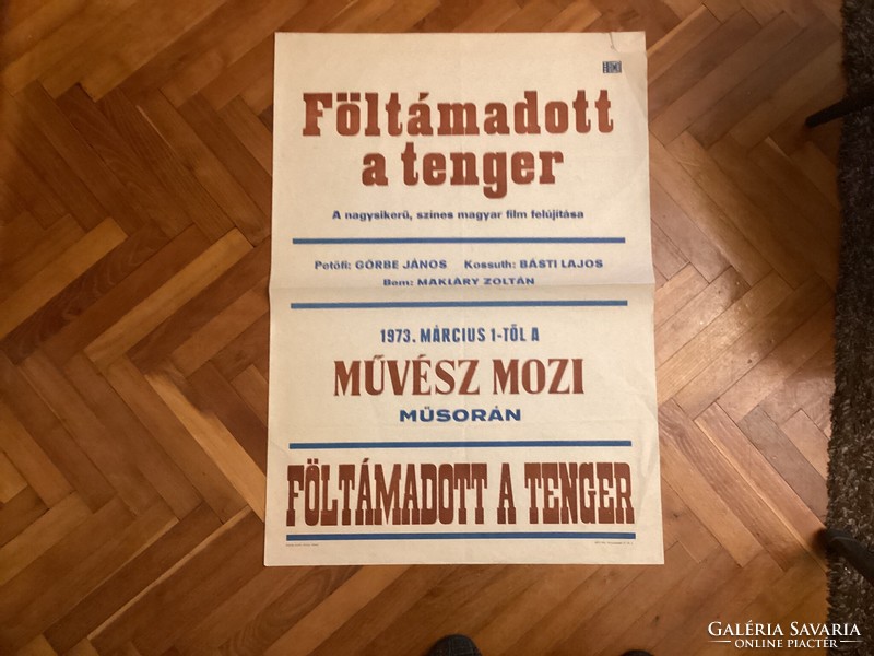 Föltámadott a tenger , plakát ( Művész mozi  ) , 1973 .