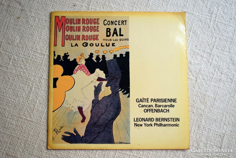 Bakelit lemez Leonard Bernstein New York Philharmonic Gaité Parisienne Cancan Barcarolle 1979
