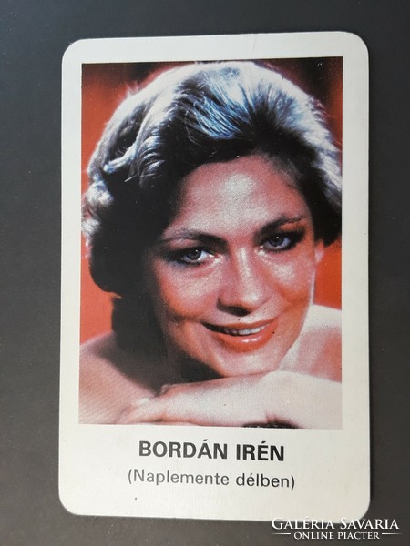 Kártyanaptár 1981 - Bordán Irén, Mokép Moziüzemi Vállalat feliratos retró, régi zsebnaptár