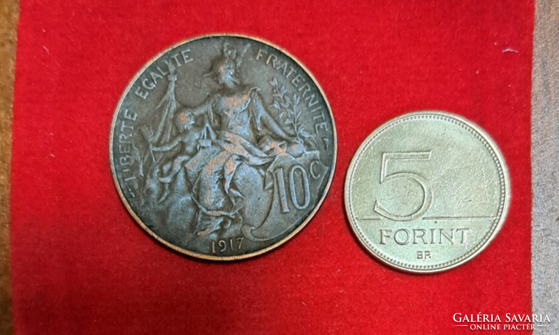 1917. French 10 cents (2031)