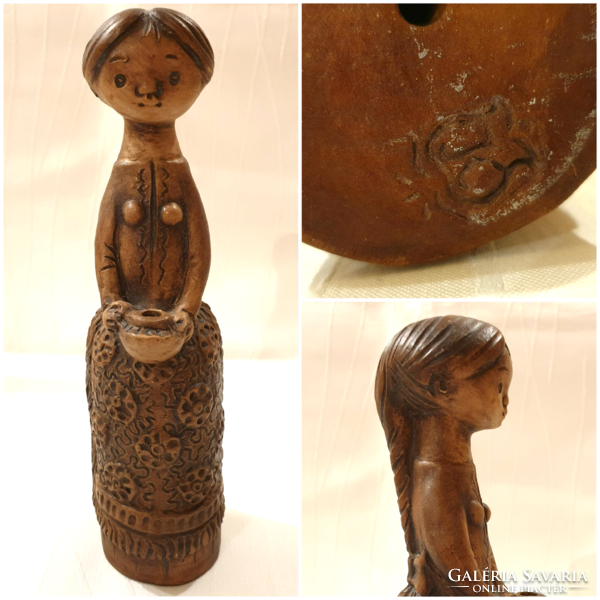 Marked ceramic girl 23 cm