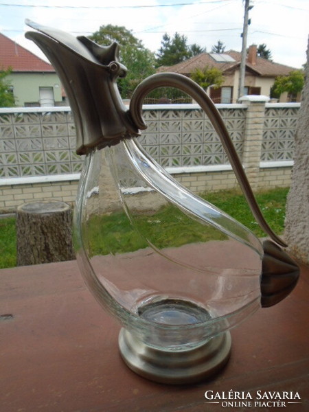 French wine pouring glass decanter luxury item at advertised price height 26 cm width 22 cm 2