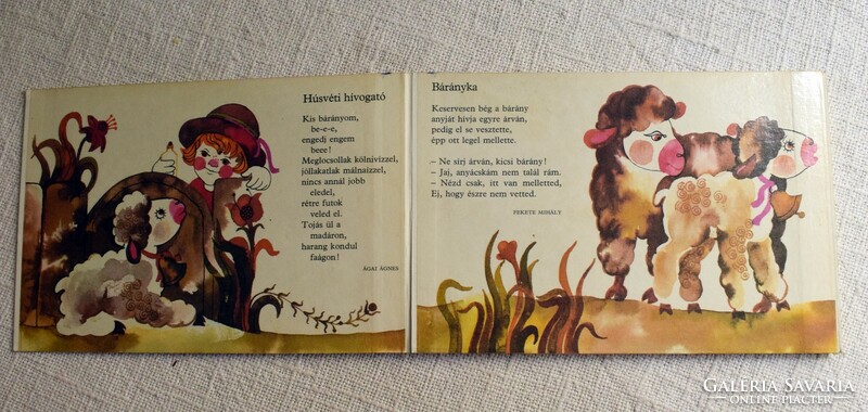 Húsvéti hívogató mesekönyv , leporelló , Somorjai Éva rajzaival , Móra 1983
