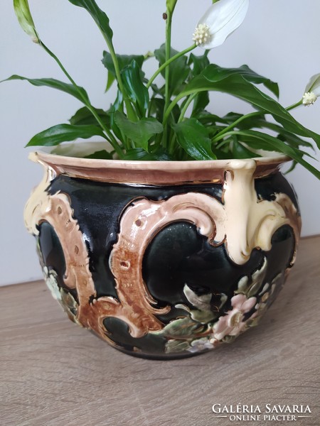 Antique Brüder Willner (Teplicz) Art Nouveau porcelain faience bowl