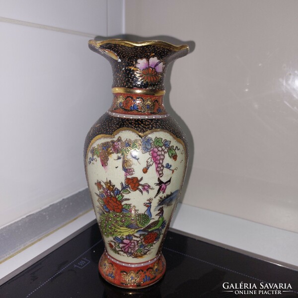Hand painted oriental porcelain vase
