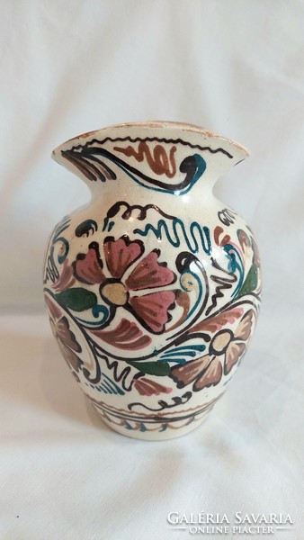 János Lázi folk pottery vase from Hódmezővásárhely