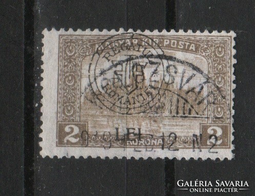 Megszállási bélyegek 0017 Kolozsvári felülnyomás MPIK 31  hamis bélyegzővel