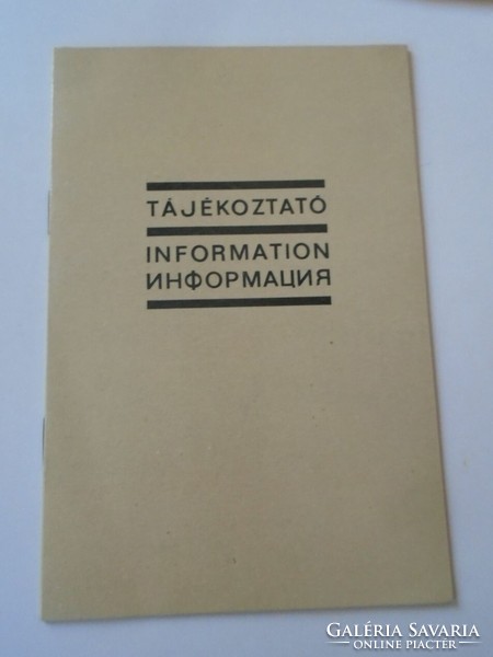 D202207 hotel holiday orientation information for guests Budapest 1960 k - Malév advertisement