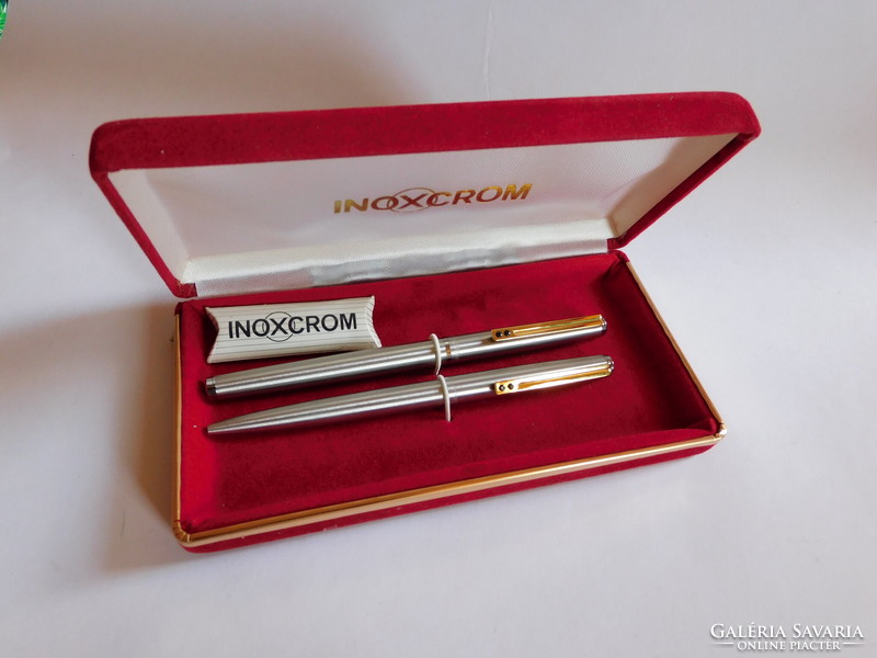 Vintage inoxcrom pen set in original box