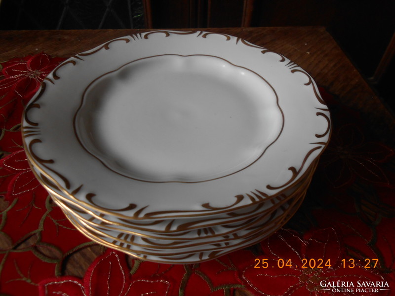 Zsolnay stafír süteményes tányér, 6 db