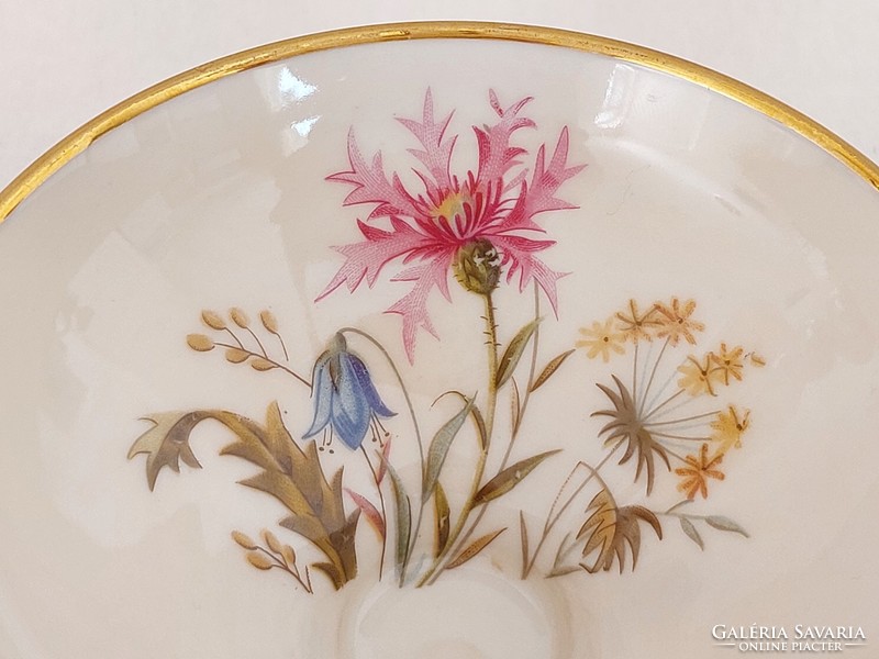 Bavaria porcelain cup with field flower footed coffee