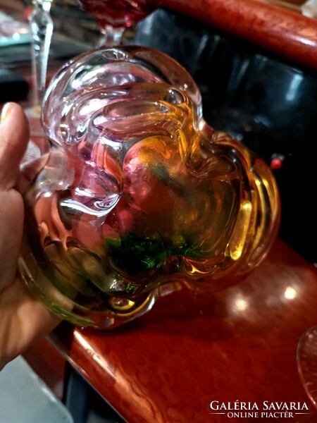 Bohemia színes üveg tálka/ asztalkozep