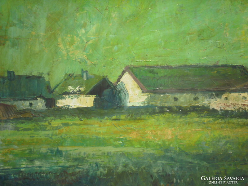 Emil Gádor (1911-1998): green landscape (cows)
