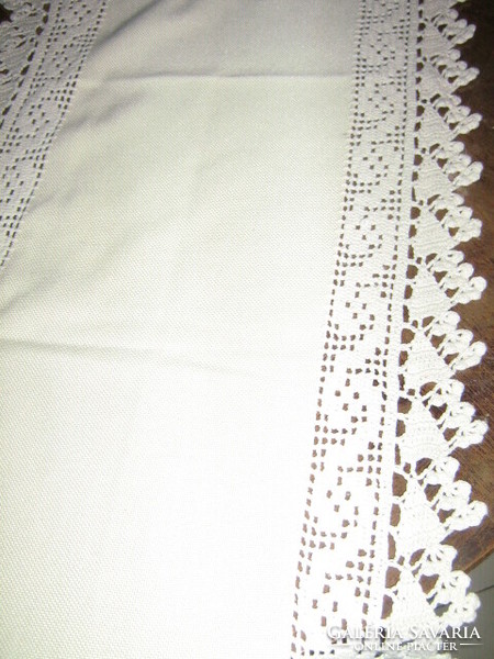 Beautiful handmade crochet tablecloth