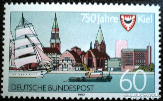 N1598 / Germany 1992 kiel 750. Annual stamp postal clearance