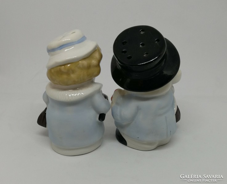 Antique gdr german figural porcelain salt and pepper spray!