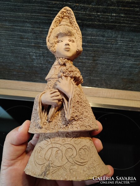 22 Cm terracotta ceramic statue of a little girl