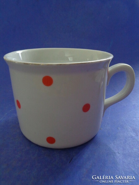 Large 0.6 liter Zsolnay polka dot mug