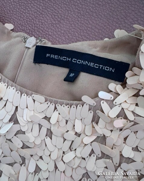 French connection size 38 exclusive, cream colored casual mini dress