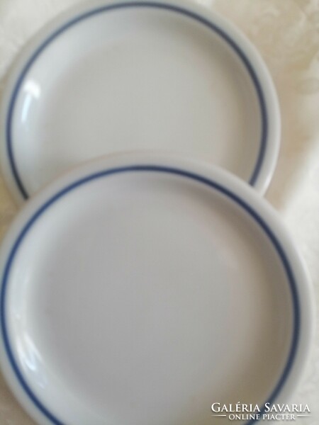 Canteen blue striped plate 17 cm in pair