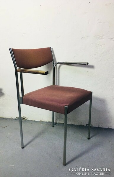 Vintage / mid-century króm vázas karfás szék, 4db, 1960's Svájc - 51104