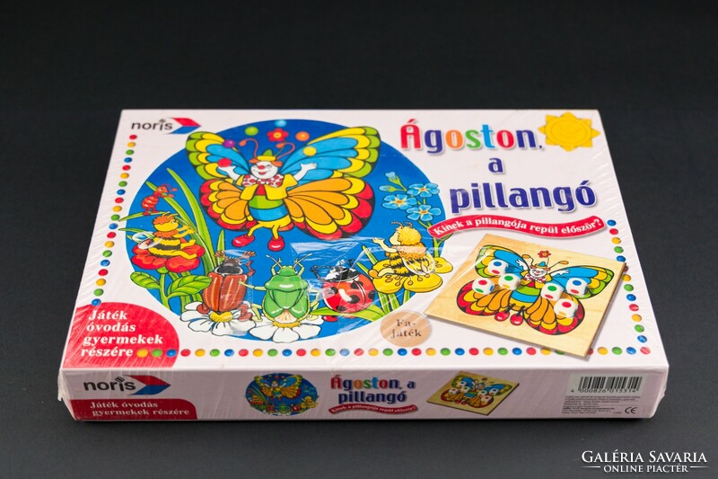 Ágoston the butterfly is a developmental board game, wooden game, new.