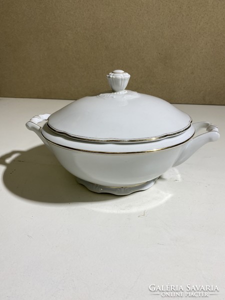 Czechoslovak porcelain soup bowls 25 x 20 cm long.4832