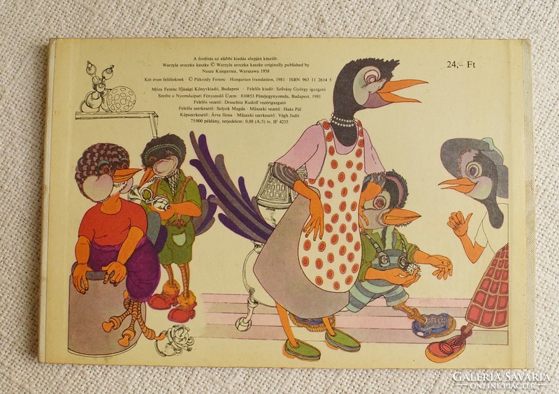 The Magpie Storybook Cooked, Leporello, Czeslaw Janczarski, Miklós Dolnik drawing móra 1981