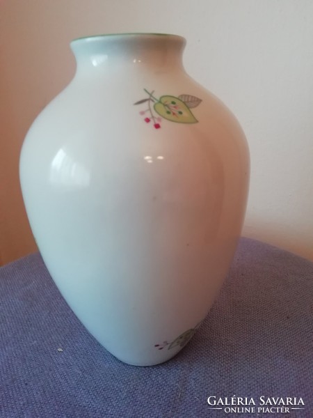 Régi Hollóházi virágmintás váza