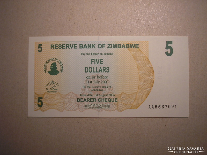Zimbabwe - 5 dollars 2006 oz