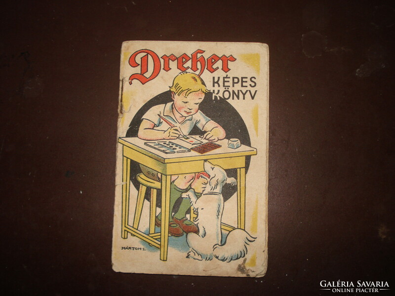 Dreher picture book with lithographic graphics by Márton Lajos from 1935