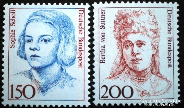 N1497-8 / 1991 Németország Híres Nők XII. bélyegsor postatiszta